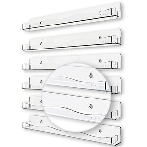 Clear Acrylic Nail Polish Rack Wall Mounted Shelf,6 Pack Organizer With Unique😛